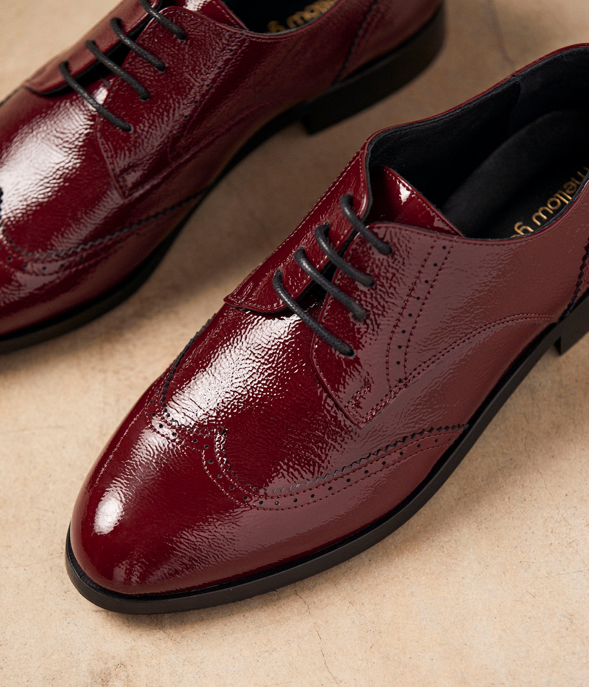 Derbies bordeaux vernis Florence