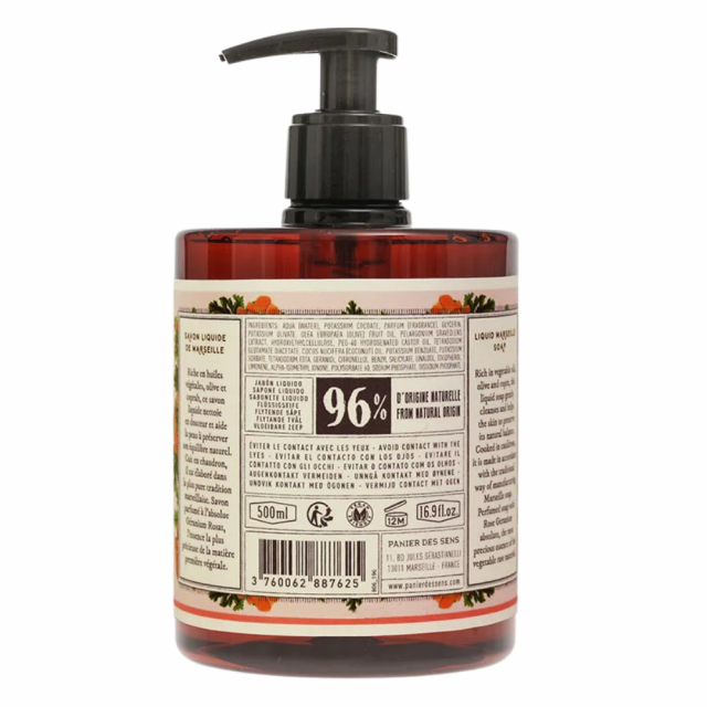 Savon liquide de Marseille Rose Géranium PANIER DES SENS