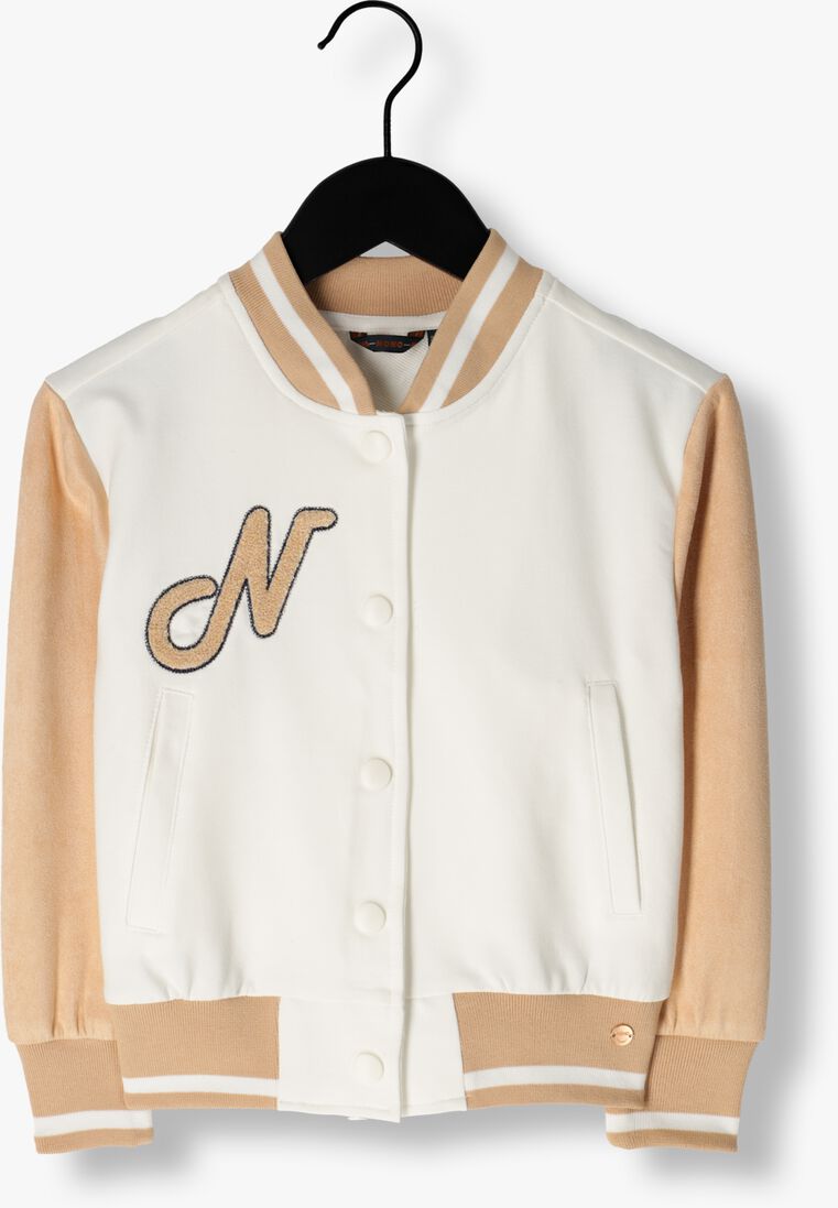 NONO ecru nono  darsy girls varsity sweat jacket white