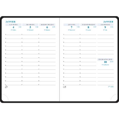 Agenda de poche Barbara Horizons 13 - 1 semaine sur 2 pages - 9 x 13 cm - disponible dans différentes couleurs - Exacompta