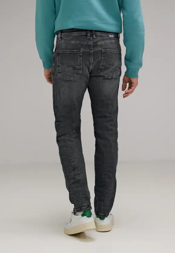Regular Fit used Jeans - dark grey coloured backside
