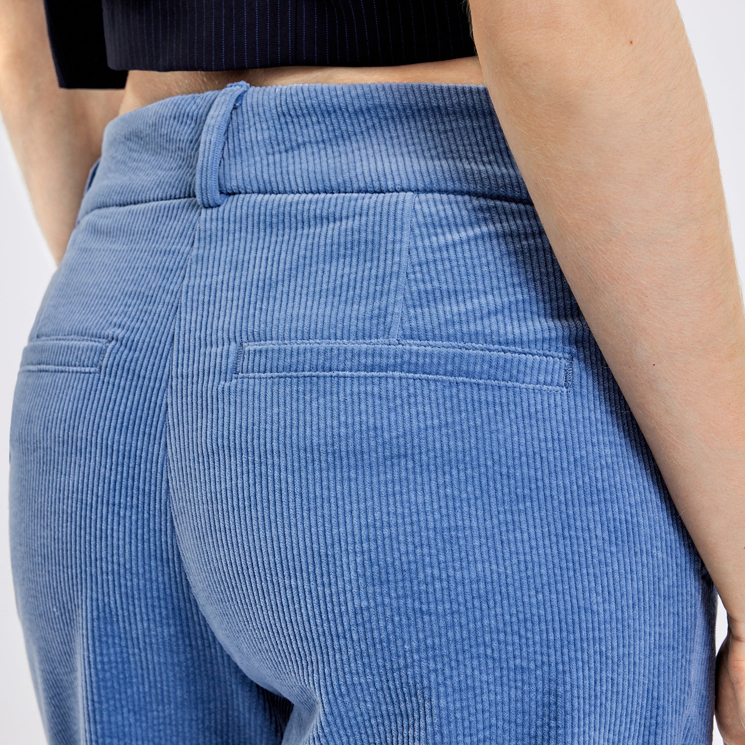 Five Units  Dena fløjsbukser - Frost Blue Corduroy