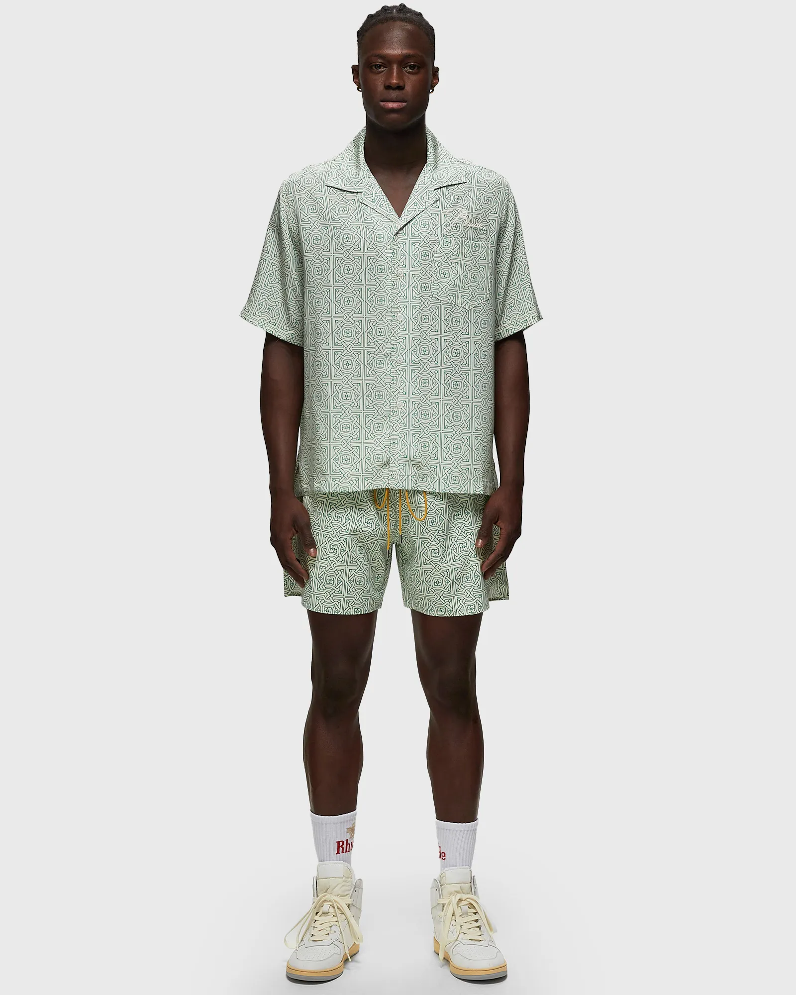 Rhude CRAVAT SILK SHIRT