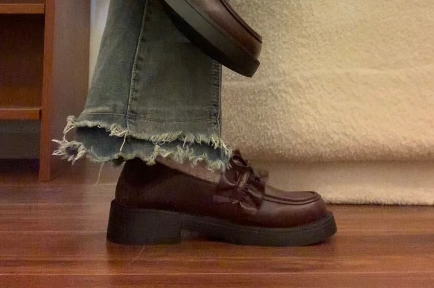 DURAC - Loafers met strik van imitatieleer