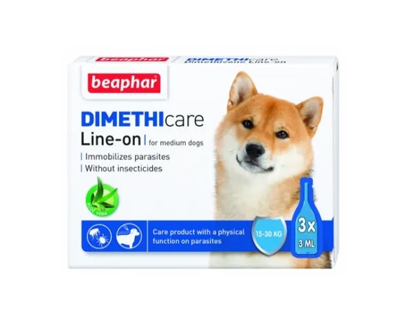 Flea & Tick Line On, lopper og flåt (Dimethicone) Medium Dog