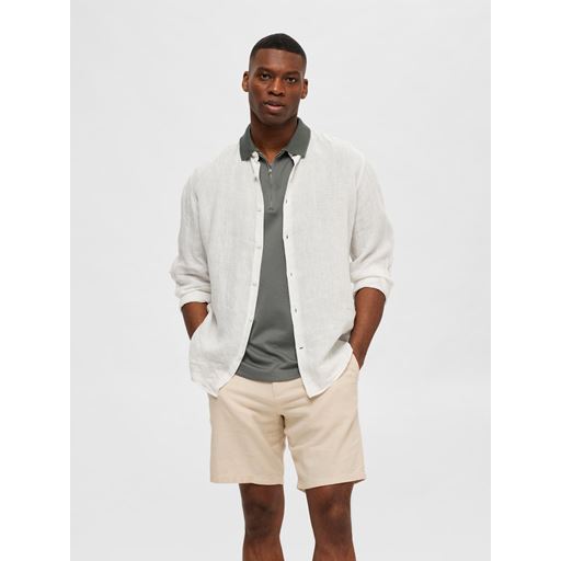 Selected Homme Fave Zip Polo, Agave Green, L