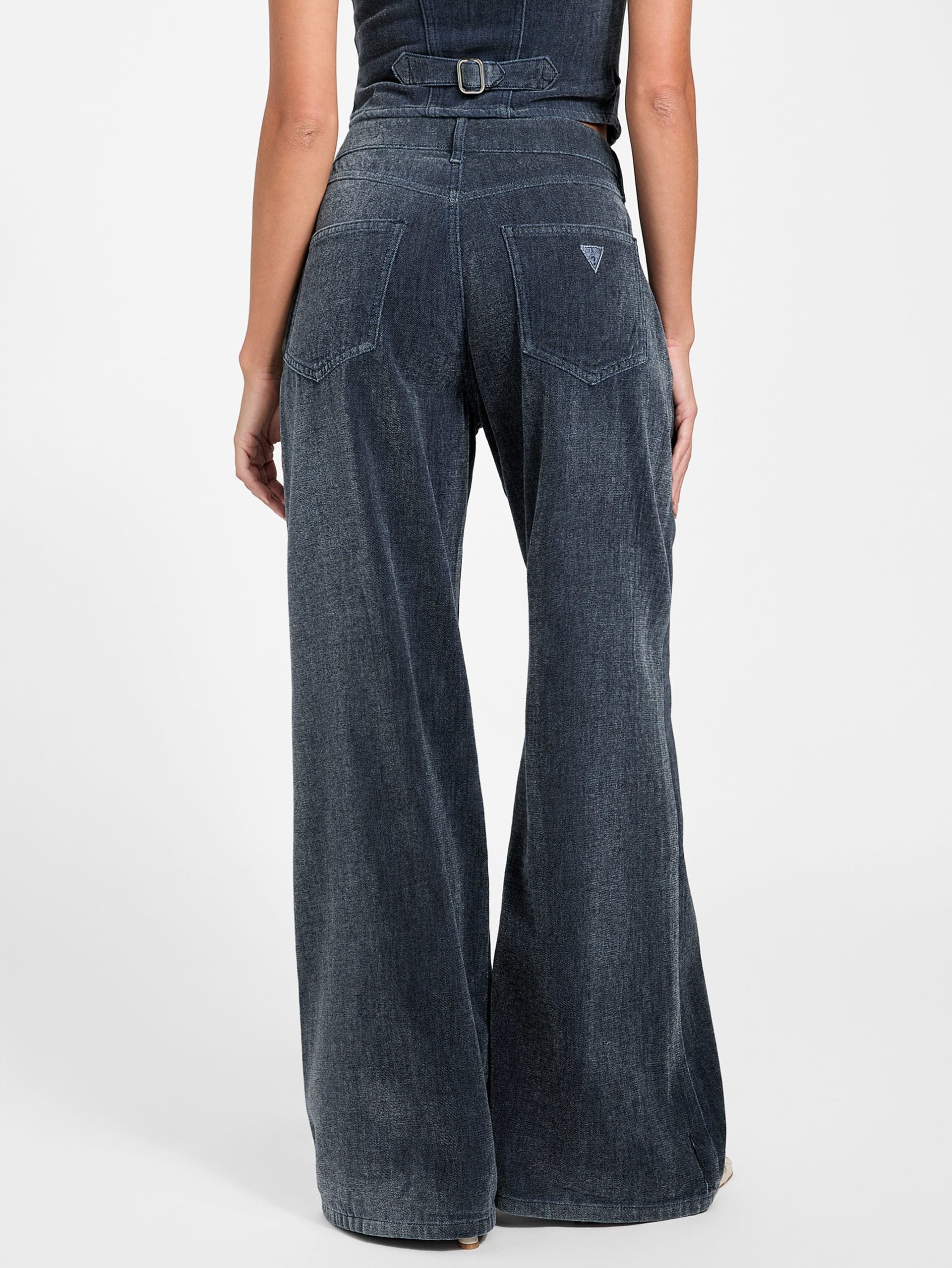 Calça jeans Eco Bellflower de perna larga