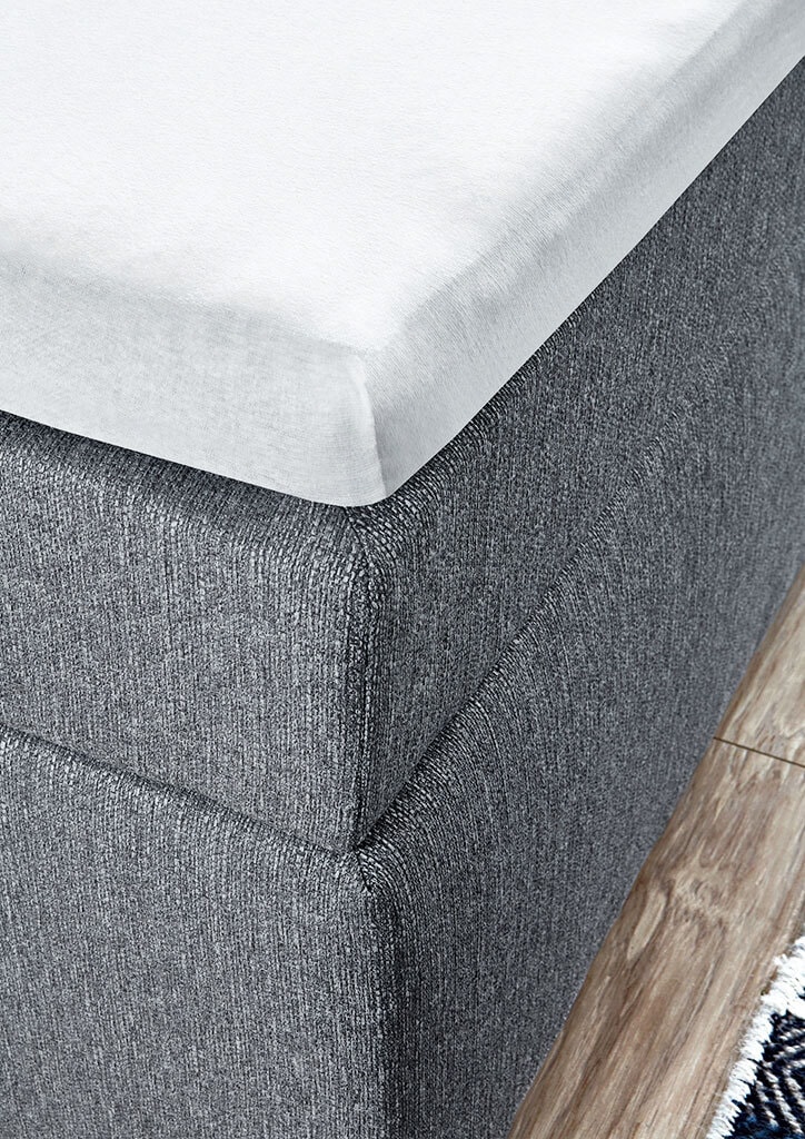 Boxspringbett SAN ANTONIO 180 x 200 cm silbergrau