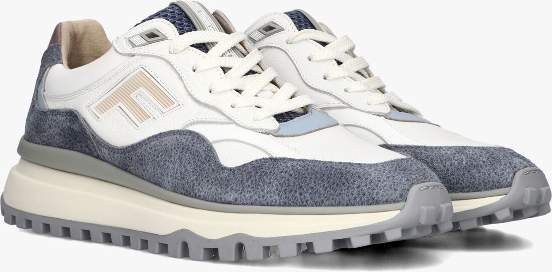 witte floris van bommel lage sneakers sfm-10238 de gripper