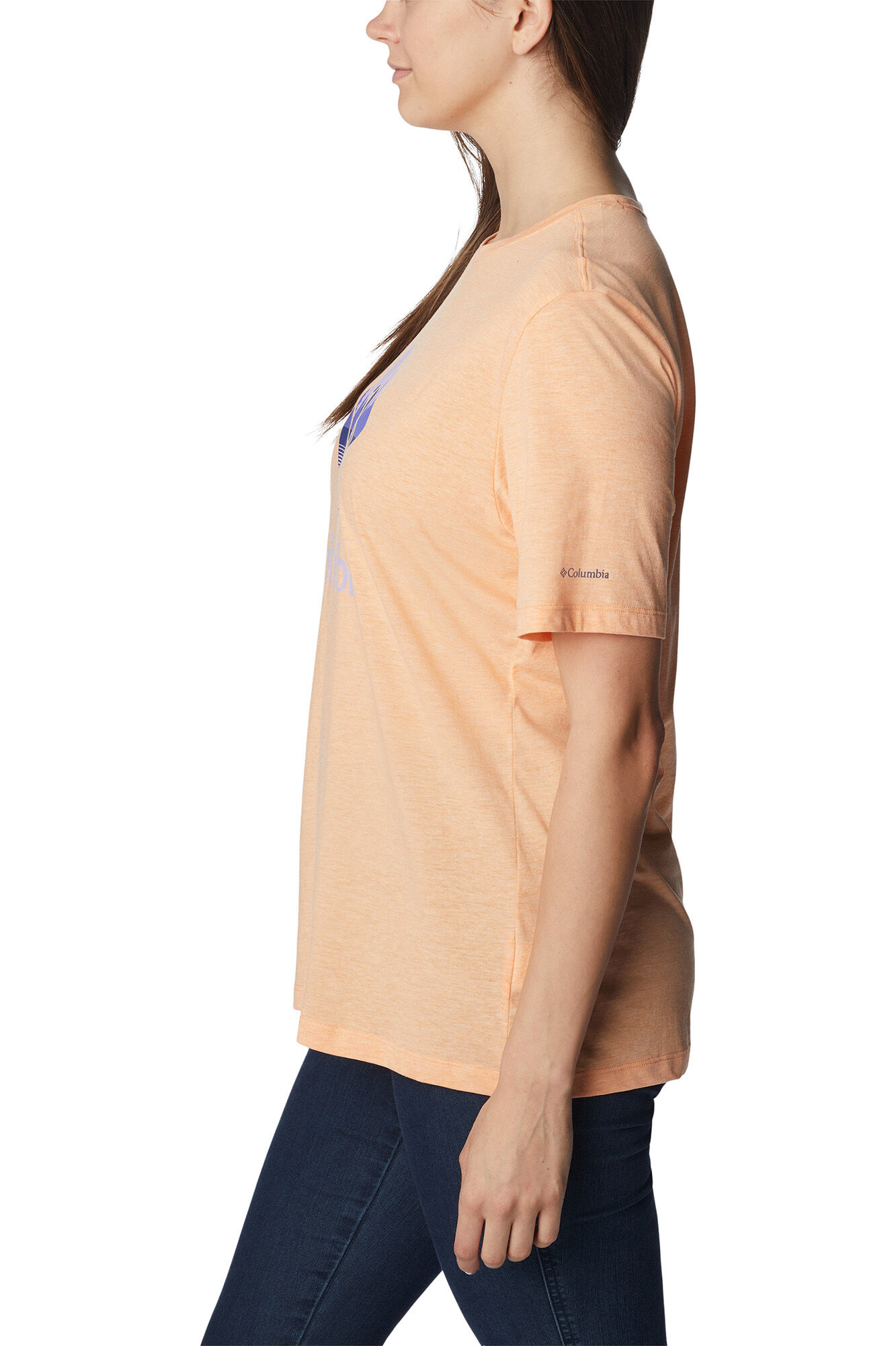 Camiseta feminina Columbia Bluebird Day™ de modelagem solta - Vermelha