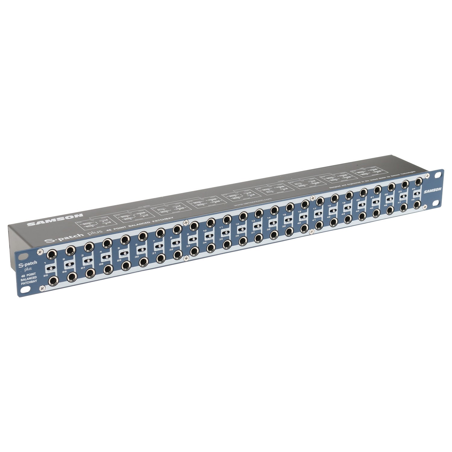 Samson S Patch+ 48-kanaals gebalanceerde patchbay