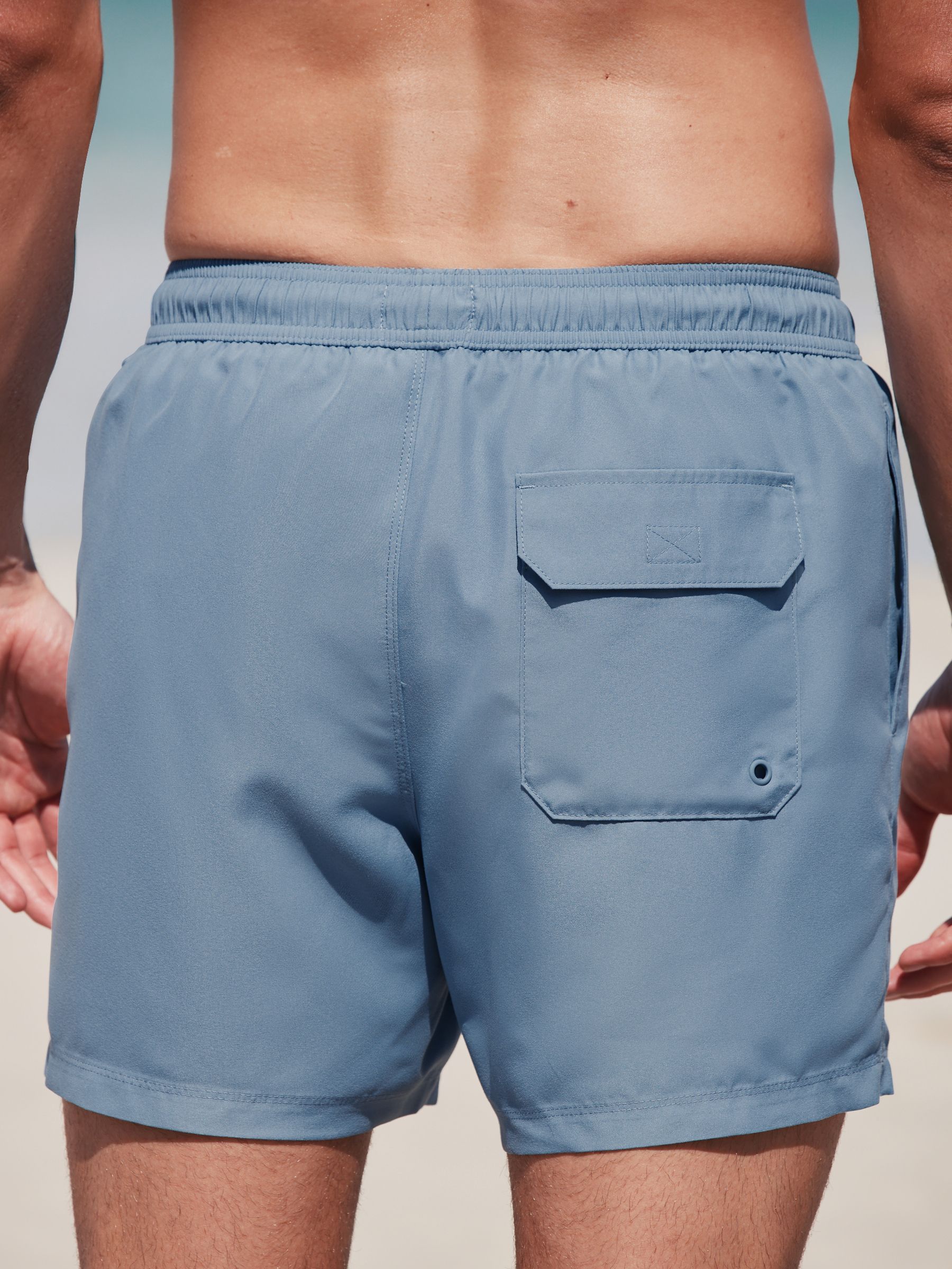 Leiblauw/marineblauw - Essential zwemshorts 2 stuks