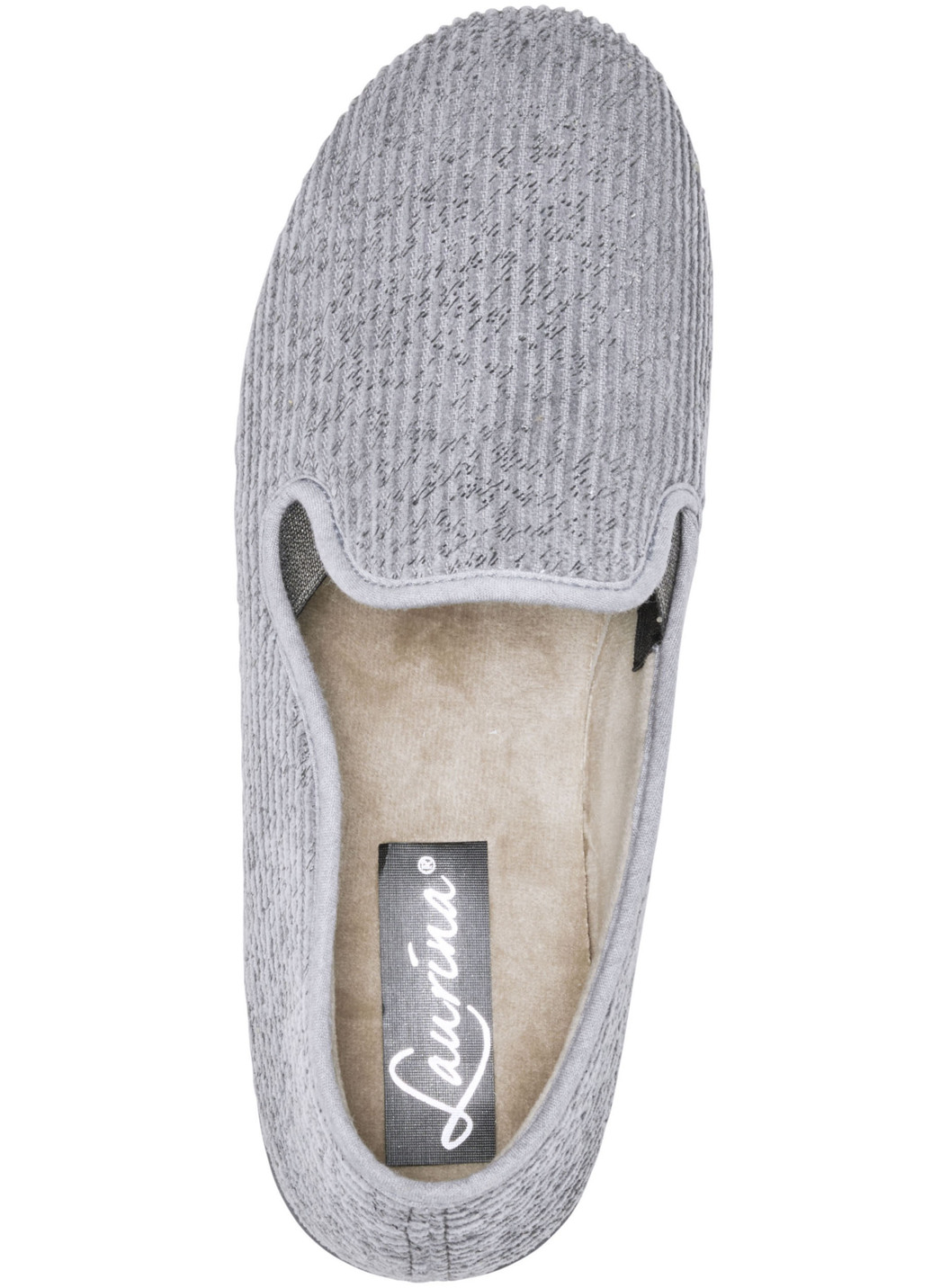 Laurina Textil-Hausschuh in Cord-Optik