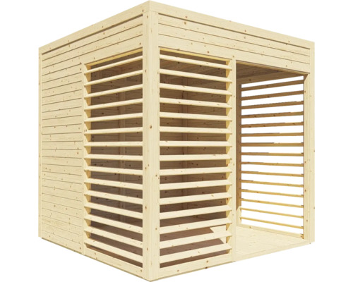 Bertilo Unico 1 paviljoen inclusief vloer, 226 x 234 cm, naturel