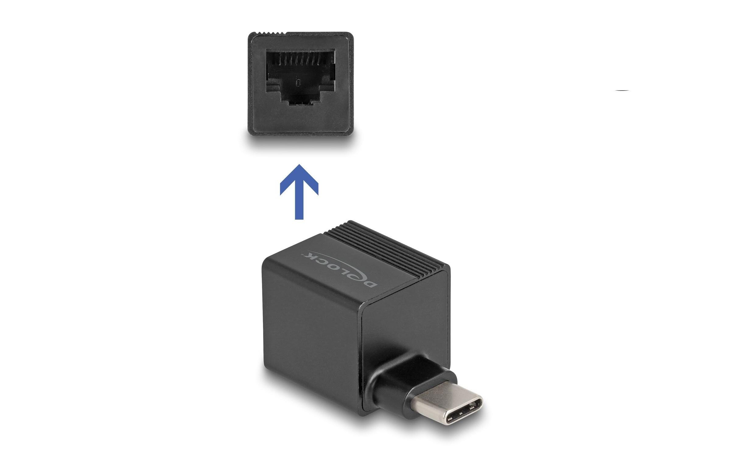 Netzwerk-Adapter mini USB Typ-CDelock USB Type-C Adapter zu Gigabit LAN mini