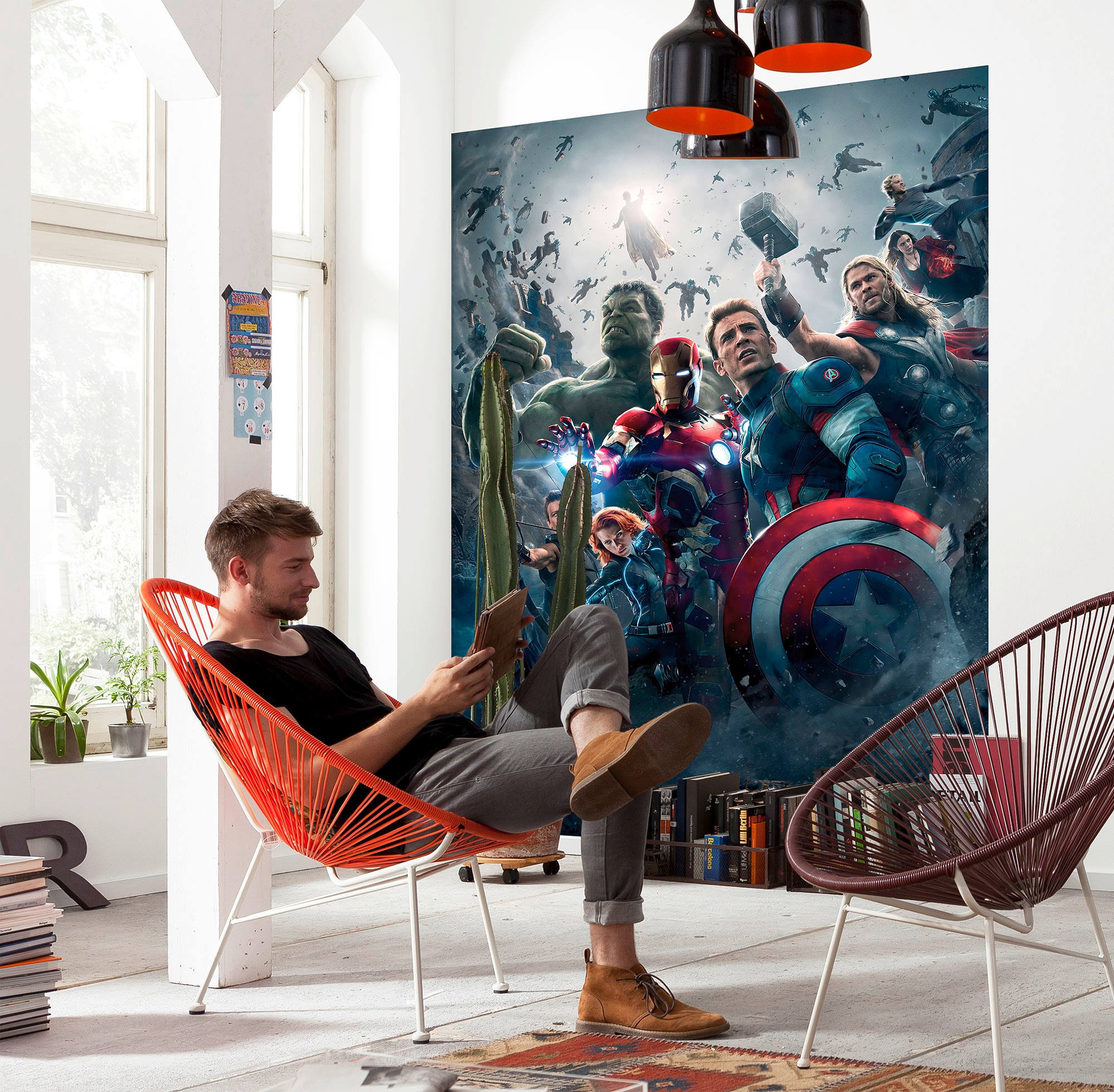 Komar Fototapete »Avengers-Age-of-Ultron-Movie-Poster - Grösse 184 x 254 cm« bedruckt glatt Kinderzimmer