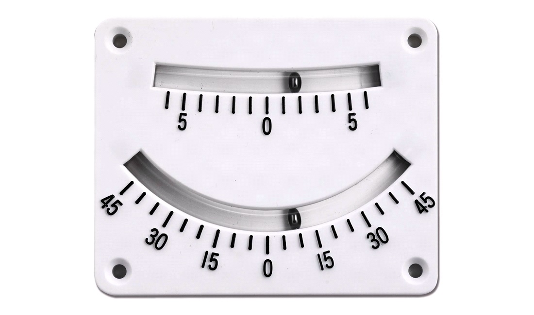 Krængningsmåler, Klinometer 45gr. Hvid