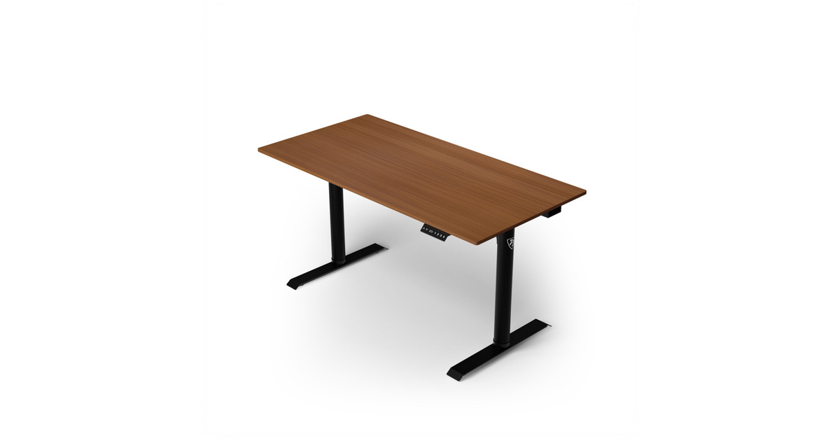 ArozziArena Nordico Sit/Stand Desk - Dark Walnut gaming desk  (Zwart)