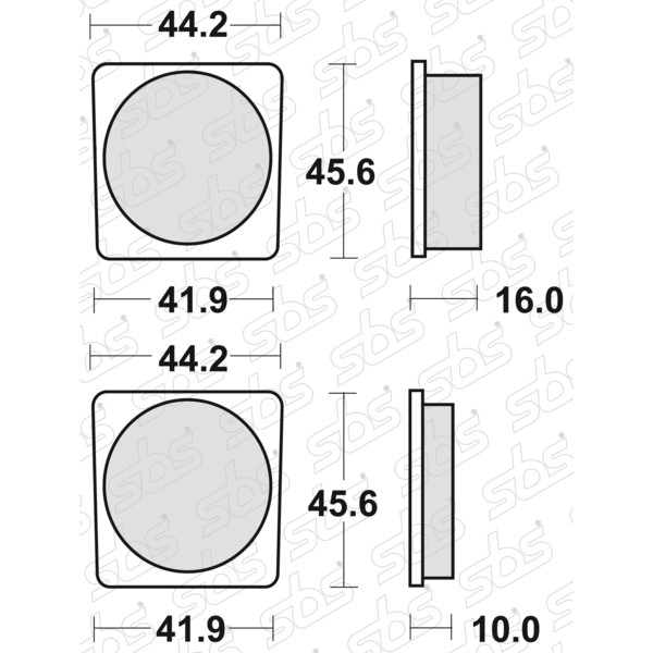 SBS - Plaquettes de frein 522 HF