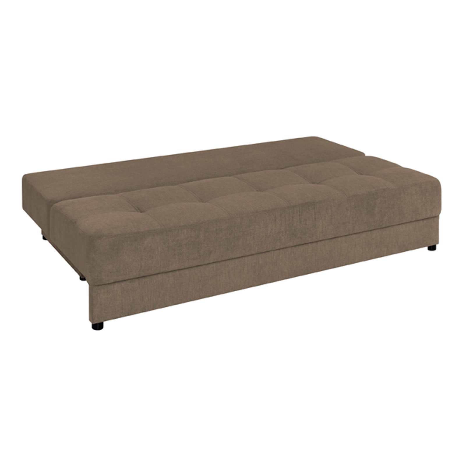 Schlafsofa - nougat - Boxspring - mit Staukasten