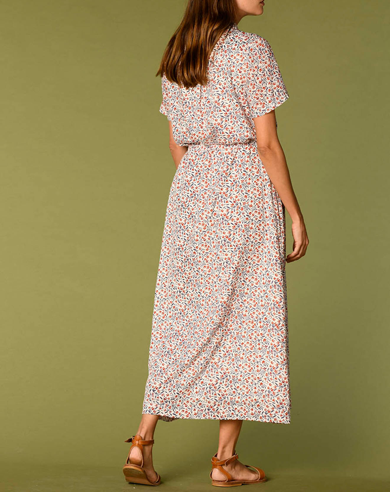 Harris Wilson Robe Laura imprimée écru/groseille