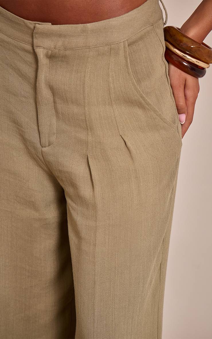 Vert Ensemble Coordonné Pantalon Plissé Texturé Vert Sauge Tall