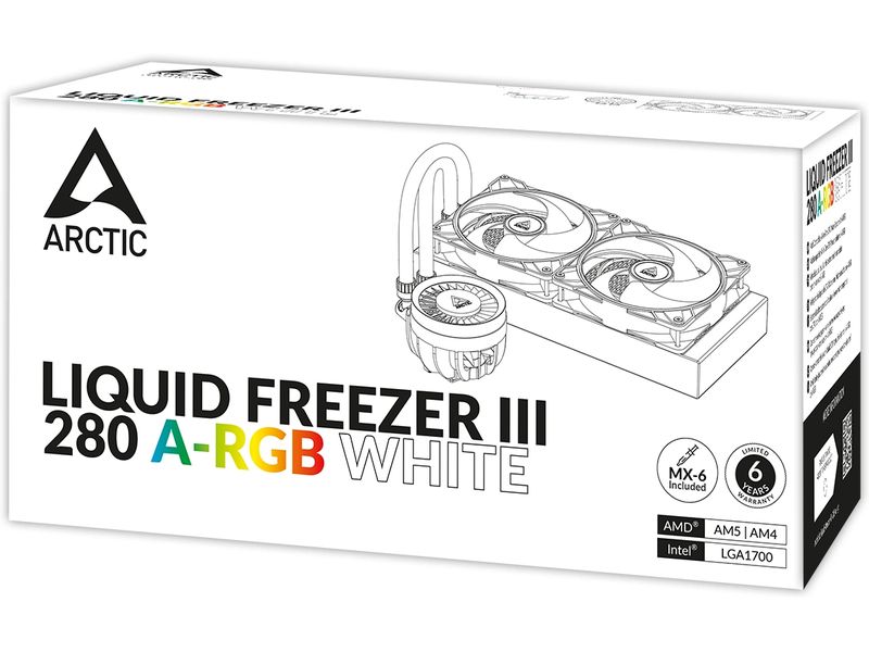 Arctic Cooling Wasserkühlung Liquid Freezer III 280 A-RGB W Multikompatibler All-in-One CPU-Wasserkühler mit A-RGB