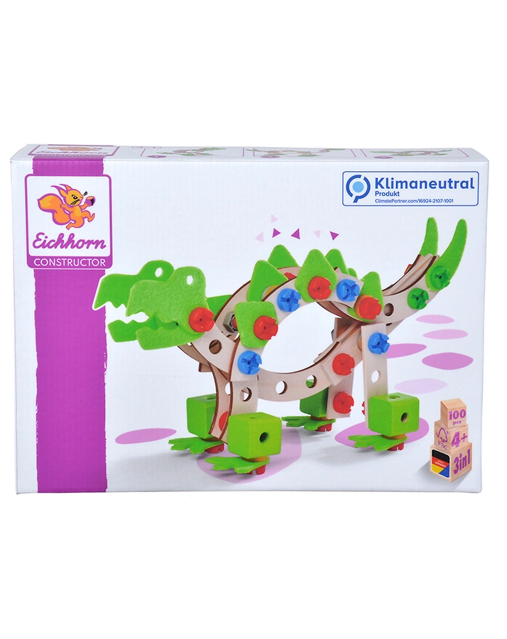 Holz-Bausatz CONSTRUCTOR - DINOSAURIER 100-teilig