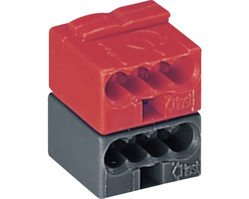 Wago 243-211 EIB-busklem, 4-aderig, grijs/rood, 50 stuks