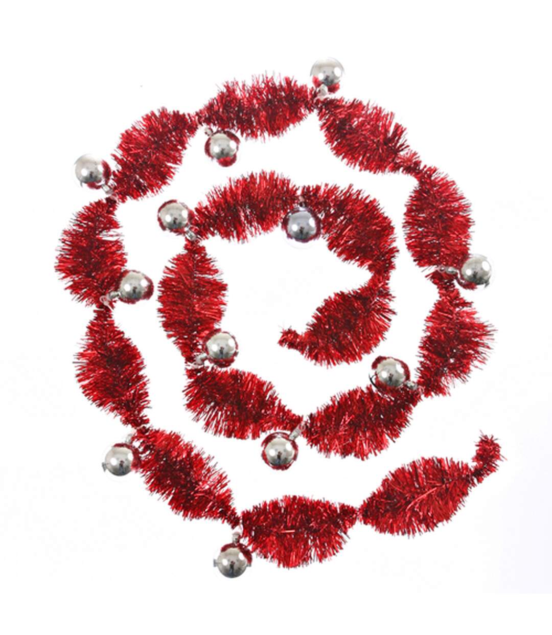 Guirlande de noël Pompon - 12 boules - Argent