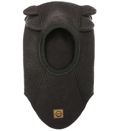 Mikk-Line Schlupfmütze - Wolle - 1-lagig - Dark Brown Melange m.