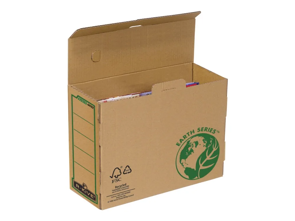 R-Kive Earth - Boksfil - rygbredde: 150 mm - for A4 (210 x 297 mm) - brun