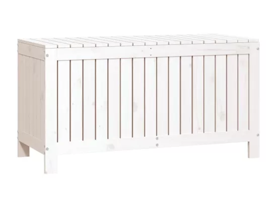 Boîte de rangement de jardin Blanc 115x49x60 cm Bois de pin