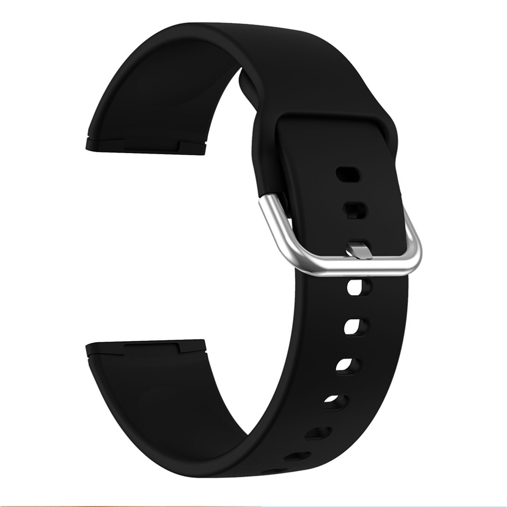 Fitbit Versa 4 / Versa 3 / Sense 2 / Sense Silikon Sport Armband mit Dornschliesse (Gelenkumfang 152-218mm) - Schwarz