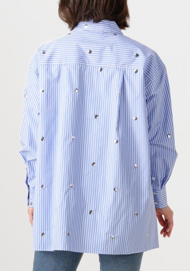 blauwe dante6 blouses que oversized stripe shirt