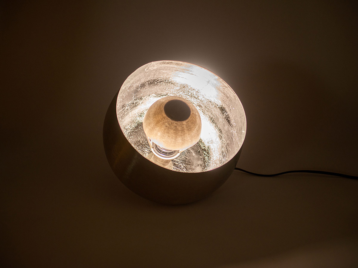 Lampe à poser samuel argenté ø 28 cm