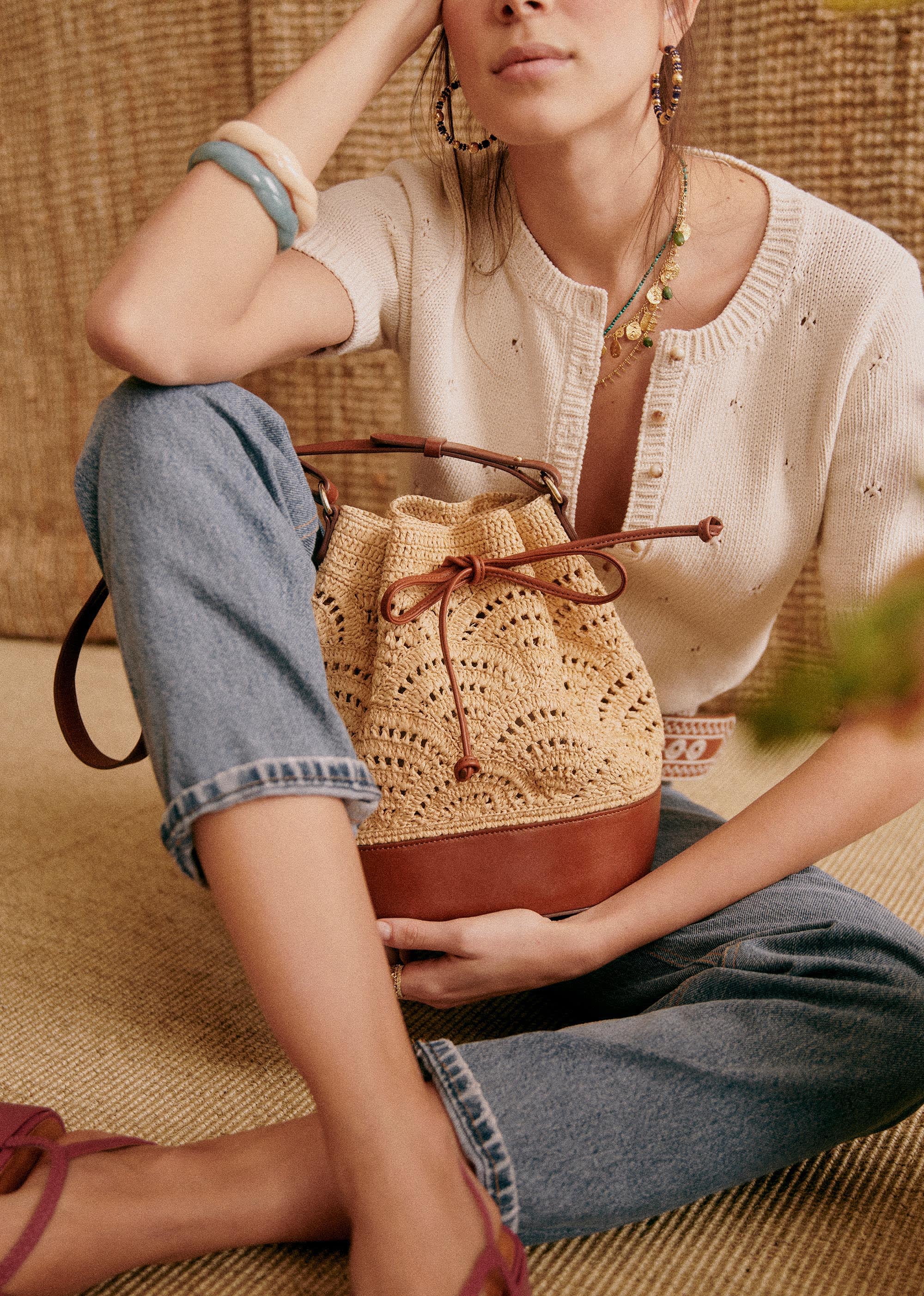 Bourse Alma - Raphia Naturel - SACS/NEW SACS Nos Paniers 5906403