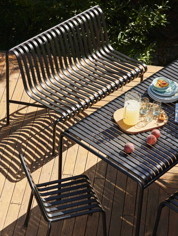 Hay Palissade Dining tuinbank zonder armleuning Anthracite