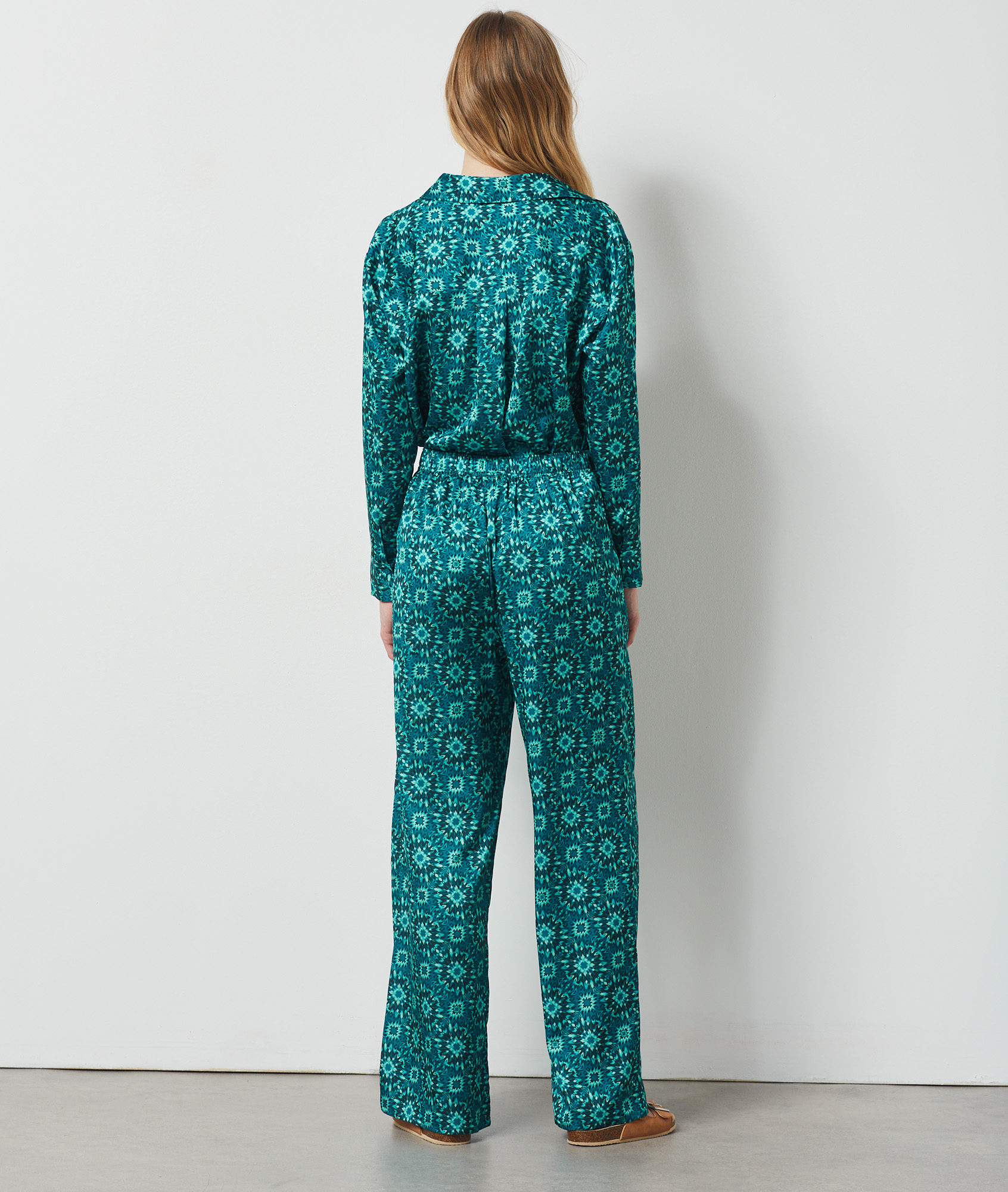 Pantalon fluide satiné