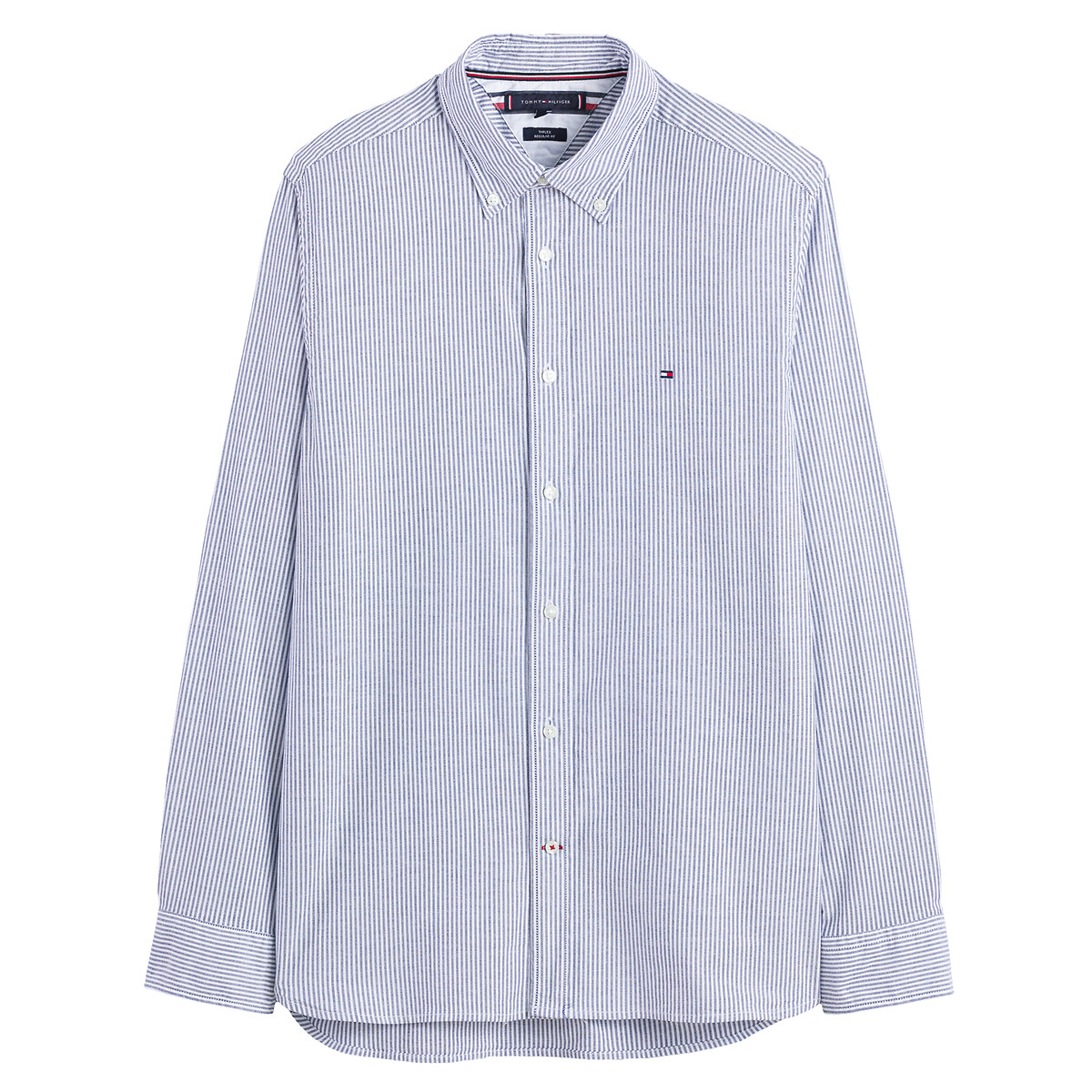 TOMMY HILFIGER<br>Camisa reta elástica em oxford listrado