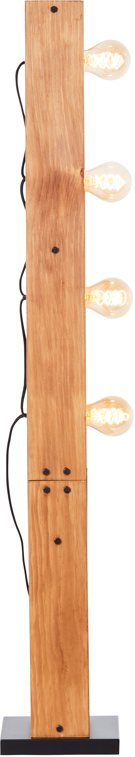 Brilliant Stehlampe »Calandra« E27 1 Stk. 125,5 x 20 x 20 cm, 4 x E27, Metall/Holz, schwarz/holz