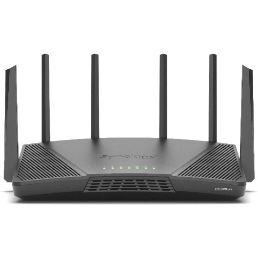 Synology RT6600ax Router WiFi6 1xWAN 3xGbE 1x2.5Gb routeur sans fil Tri-bande (2,4 GHz / 5 GHz / 5 GHz) Noir