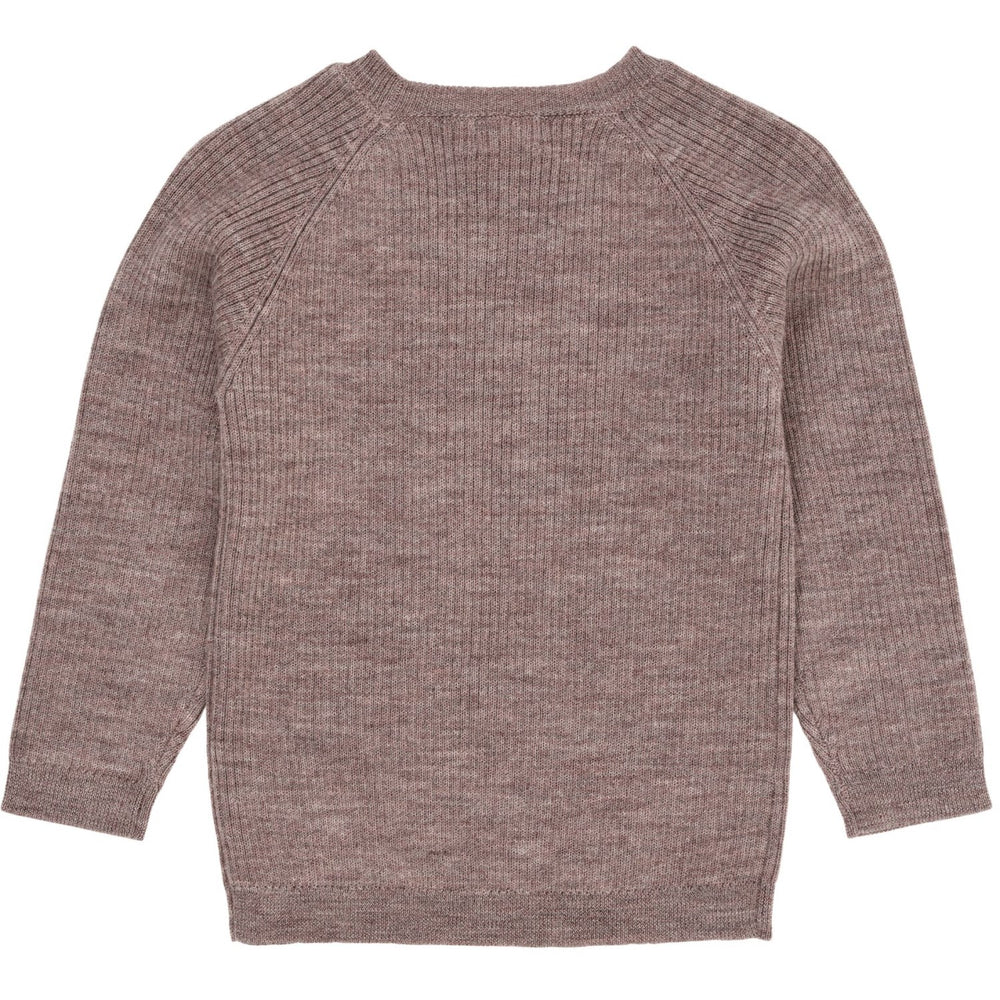 Natural Melange Merino Classic Rib Bluse
