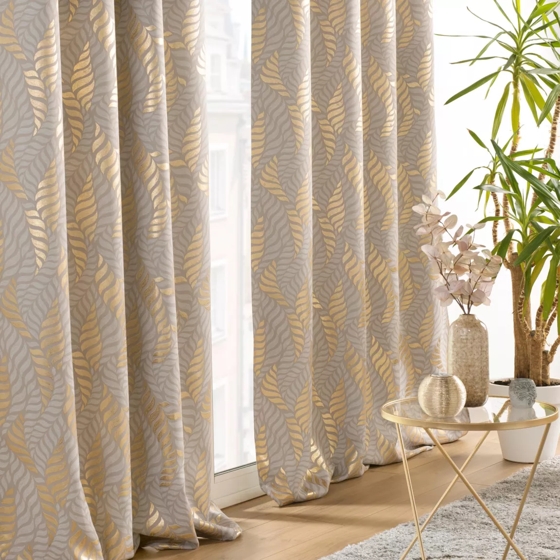 Rideau occultant (140 x 260 cm) Lyra Taupe