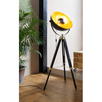 Eglo vloerlamp Covaleda zwart-goud