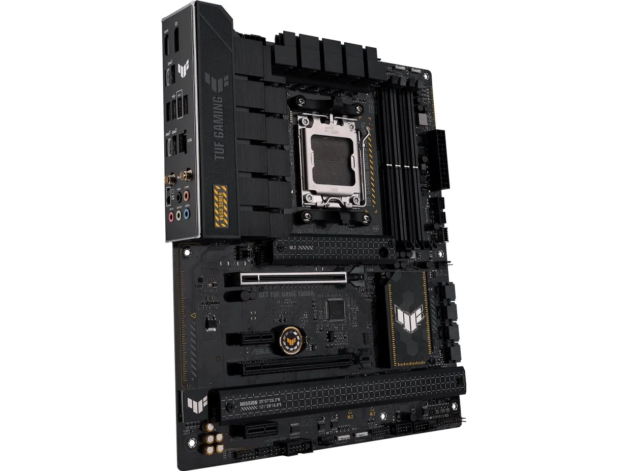 ASUS TUF Gaming B650-Plus WiFi - Bundkort - ATX - Socket AM5 - AMD B650 Chipset - USB-C 3.2 Gen 2x2, USB 3.1 Gen 2, USB 3.2 Gen 2, USB-C 3.2 Gen2, USB-C 3.2 Gen 1 - 2.5 Gigabit LAN, Wi-Fi 6, Bluetooth - onboard grafik (CPU påkrævet) - HD Audio (8-kan
