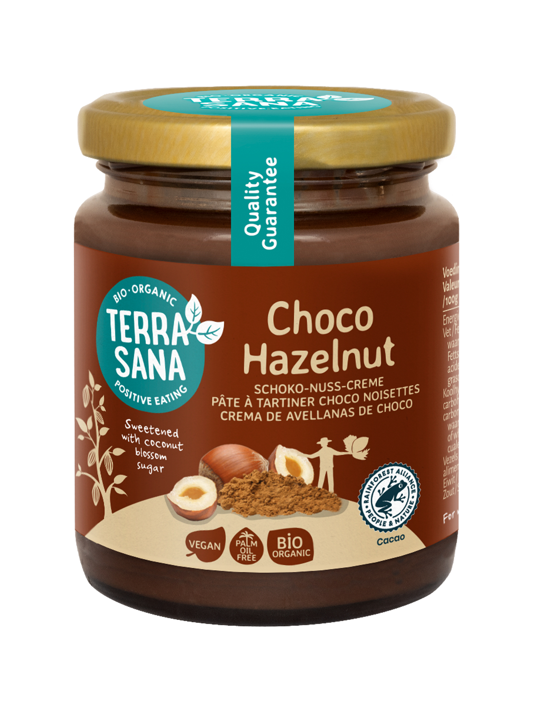 TerraSana Choco hazelnootpasta bio (250 gr)