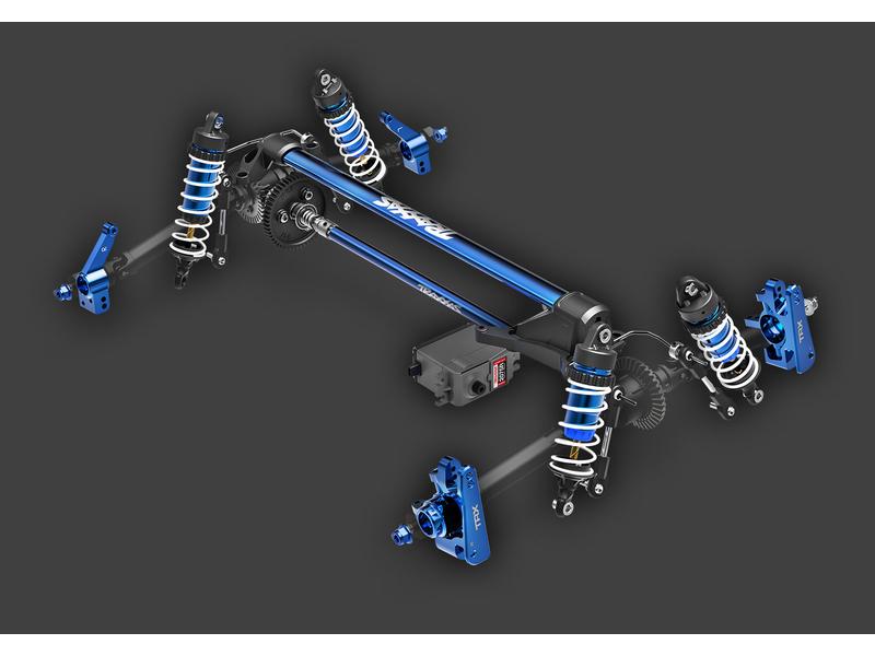 Traxxas Stadium Truck Rustler 4x4 Ultimate Blau, ARTR, 1:10 4WD Stadium Truck mit Velineon VXL-3S Brushless Antrieb