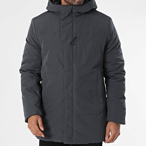Parka Capuche Gris Anthracite
