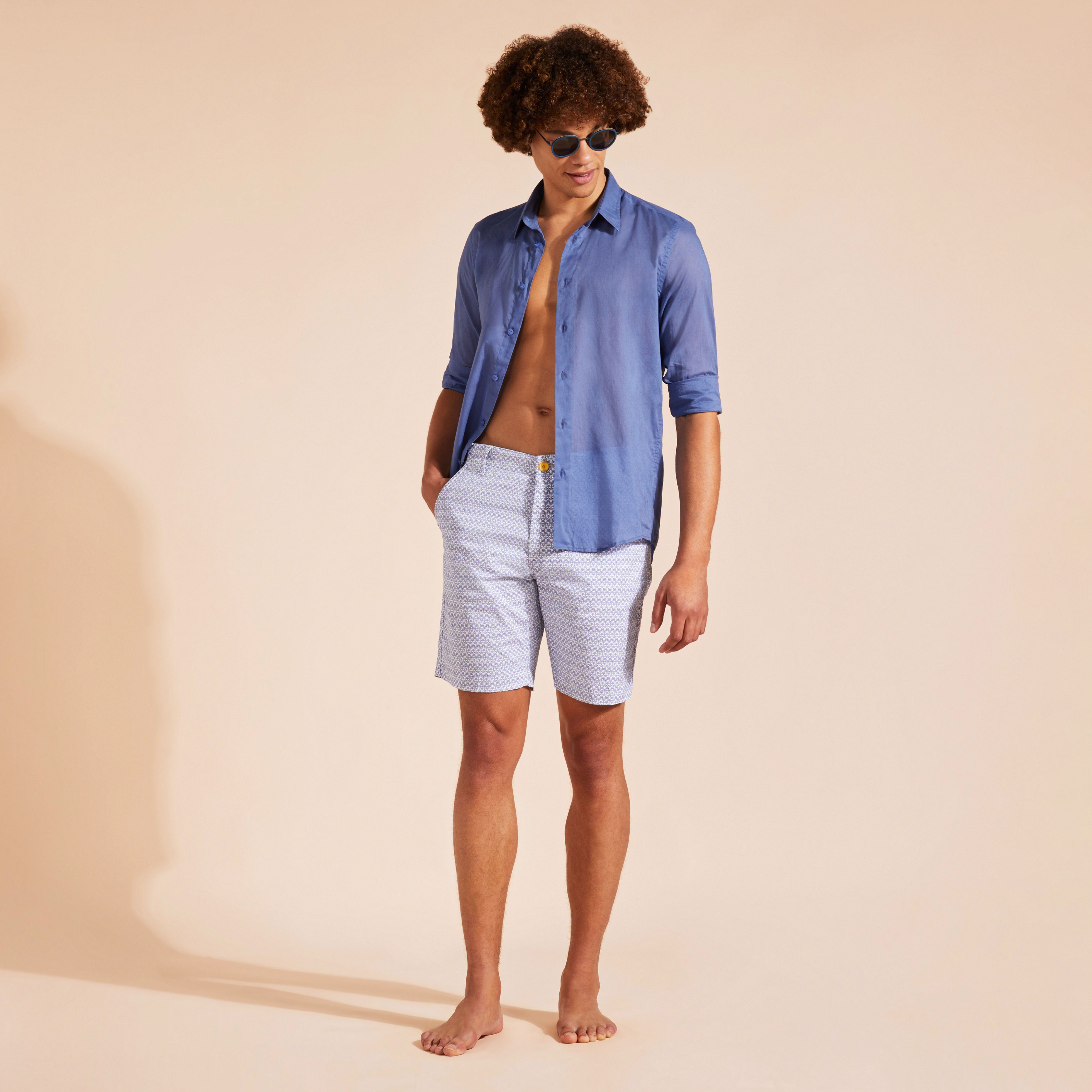 Bermuda en Coton Homme Micro Starlettes